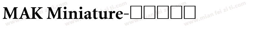 MAK Miniature字体转换
